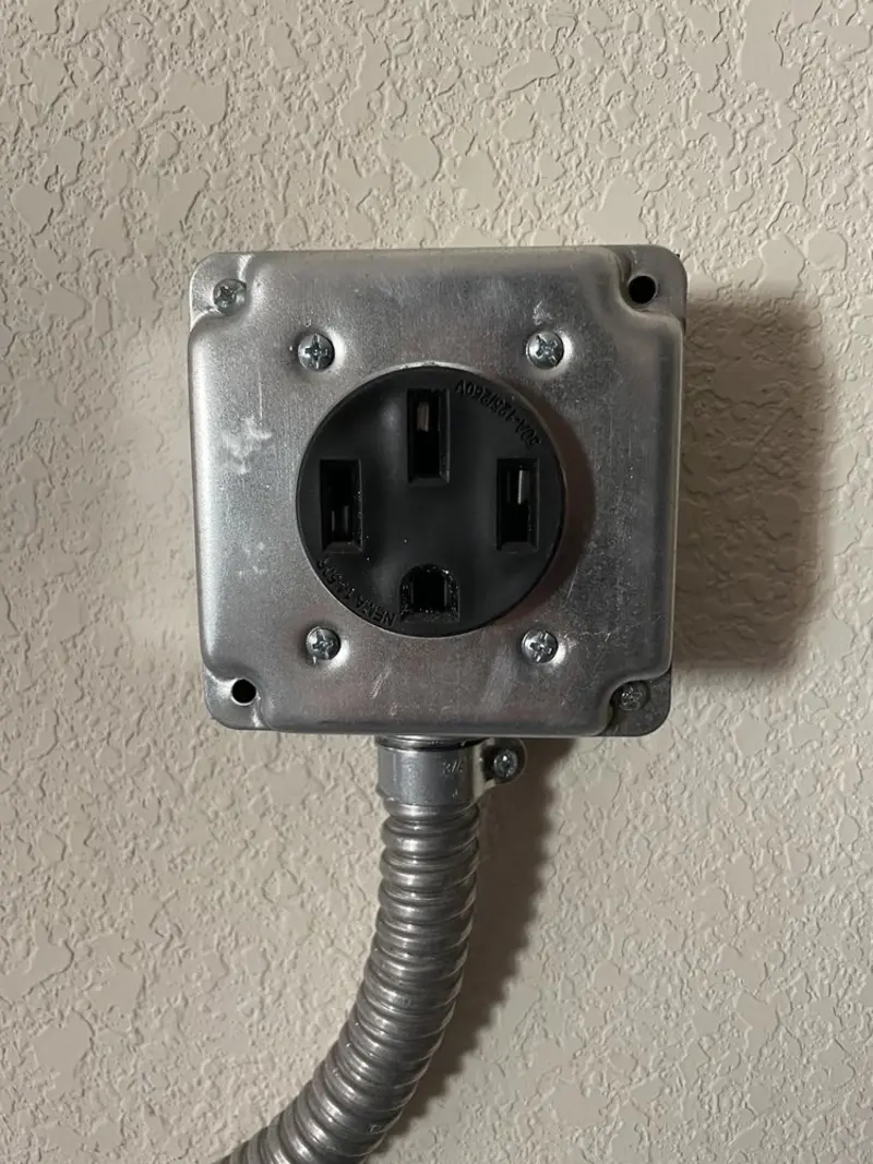 NEMA 14-50 outlet installed for Smart Home Electrical in Mount Hood Villages