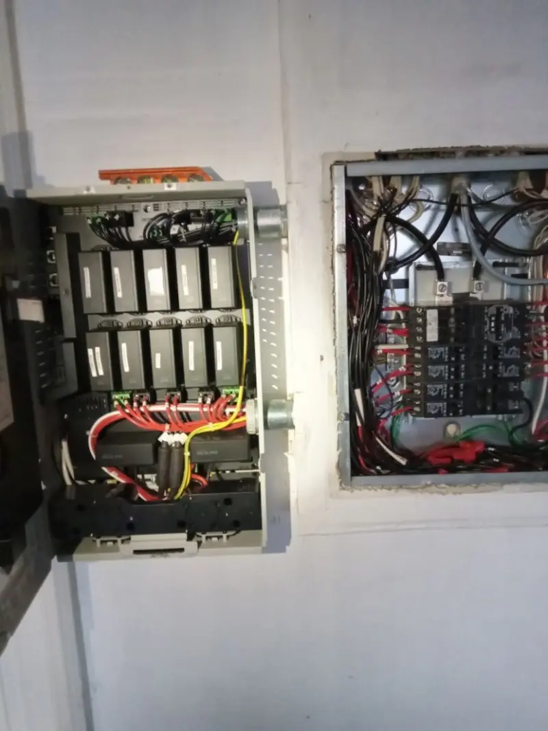 Electrical panel upgrade completed for Security Camera Wiring in Mount Hood Villages